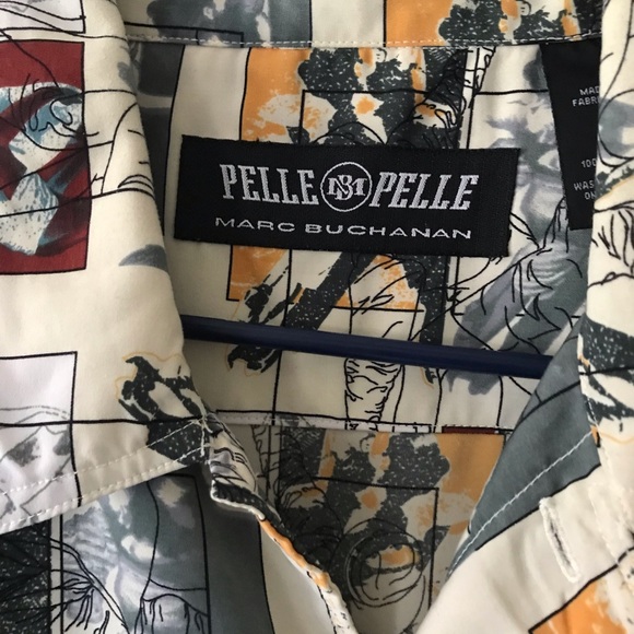 Vintage Rare Pelle Pelle Marc Buchanan All Over Print Button Up Size XL - Picture 2 of 7